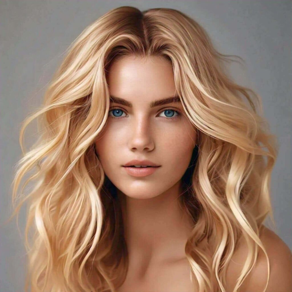 Warm blond hair color