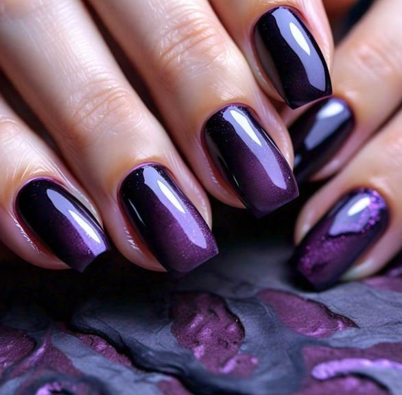 dark purple nail polish